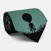 Alien Stropdassen geven grijze Alien Necktie Alien (Opgerold)