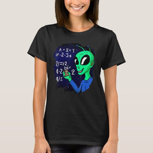 Alien Studie Solving Wiskunde Science Physics Equa T-shirt (Voorkant)