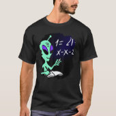 Alien Studying Solving Math Science Physics Equati T-shirt (Voorkant)