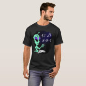 Alien Studying Solving Math Science Physics Equati T-shirt (Voorkant volledig)