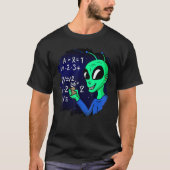 Alien Studying Solving Math Science Physics Equati T-shirt (Voorkant)