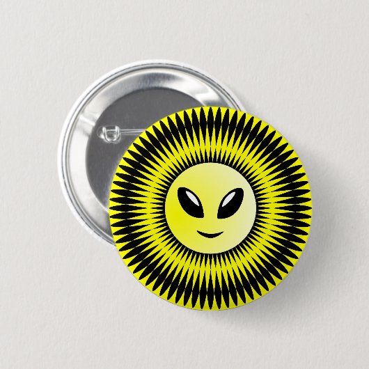 Alien Sun Ronde Button 5,7 Cm (Voorkant /achterkant)