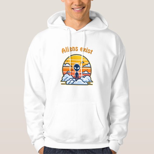 Alien Sunset esthetisch | Sci-Fi Alien Sunset Hoodie (Voorkant)