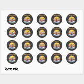 Alien Sunset esthetisch | Sci-Fi Alien Sunset Ronde Sticker (Vel)