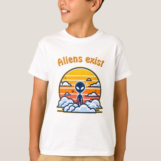 Alien Sunset esthetisch | Sci-Fi Alien Sunset T-shirt (Voorkant)