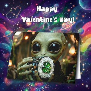 Alien & Sushi Woordenpracticum   Gelukkige Valenti Kaart