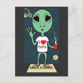 Alien T-Shirt Briefkaart (Voorkant)