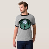 Alien T-shirt Mannen Alien w. Moon Shirten (Voorkant volledig)