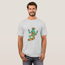 Alien T-shirt voor skateboarden