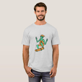Alien T-shirt voor skateboarden
