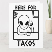 ALIEN TACOS GRAPPIG GROOT VERJAARDAG WENSKAART KAART (Voorkant)