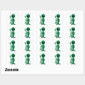 Alien - Take Me To Your Leader Vierkante Sticker (Vel)