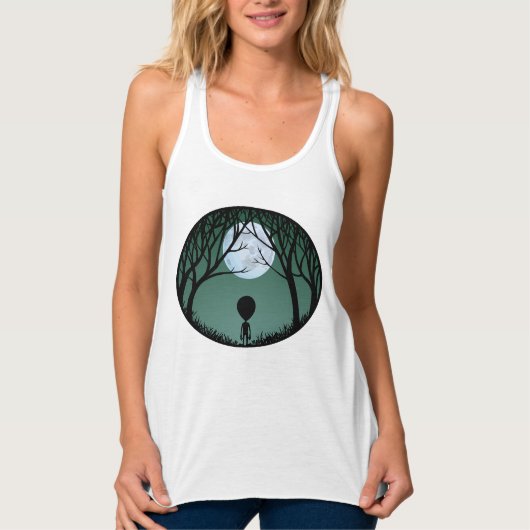 Alien Tanktop Shirten voor vrouwelijke vriendschap (Voorkant)