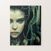 Alien Tech Girl Science Fiction Legpuzzel (Verticaal)