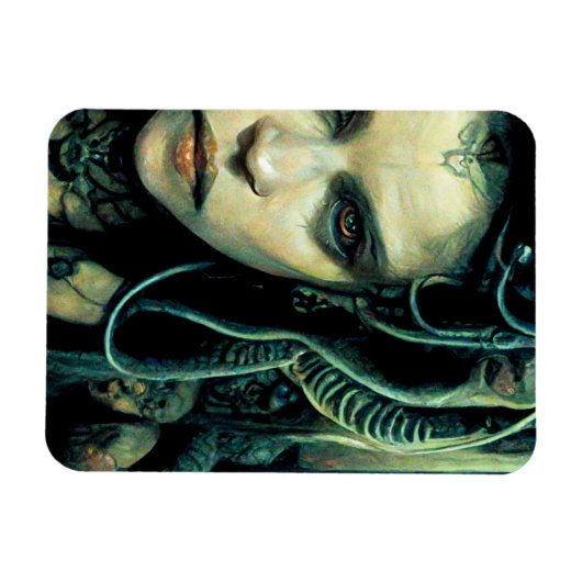 Alien Tech Girl Science Fiction Magneet (Horizontaal)