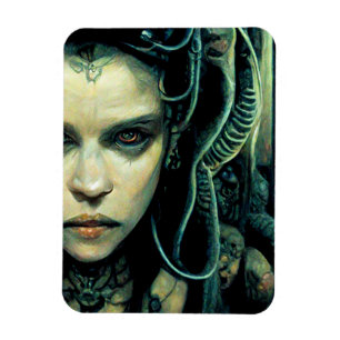 Alien Tech Girl Science Fiction Magneet