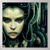 Alien Tech Girl Science Fiction Poster (Voorkant)