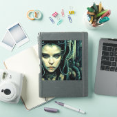 Alien Tech Girl Science Fiction Sticker (iPad Cover)