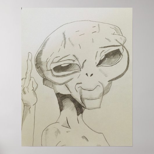 Alien tekening Paul Poster (Voorkant)