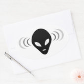 Alien Telepathie ufo sticker (Envelop)