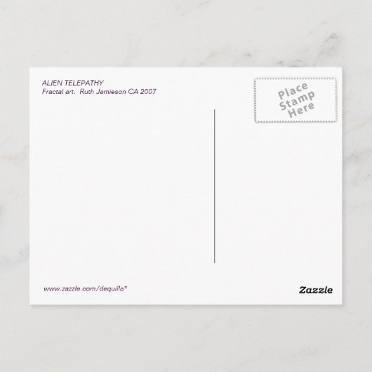 ALIEN TELEPATHY BRIEFKAART (Achterkant)