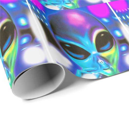 Alien-teller Cadeaupapier (Rol Hoek)