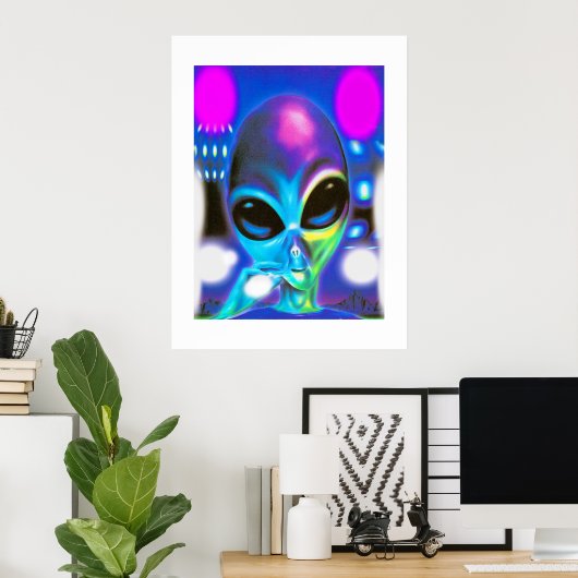 Alien-teller Poster (Thuiskantoor)