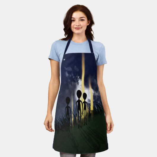 Alien-teller Schort (Gedragen)