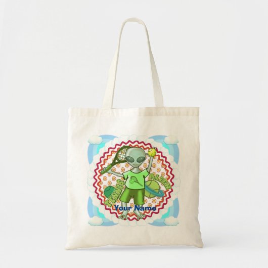 Alien Tennis boodschappentas Tote Bag (Voorkant)