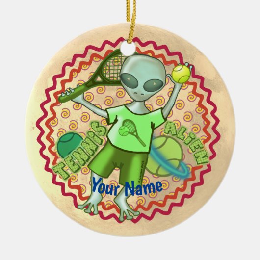 Alien Tennis ornament (Voorkant)