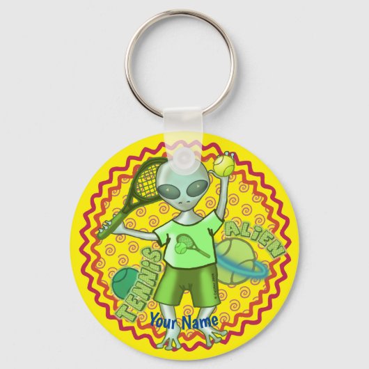 Alien Tennis sleutelhanger (Voorkant)