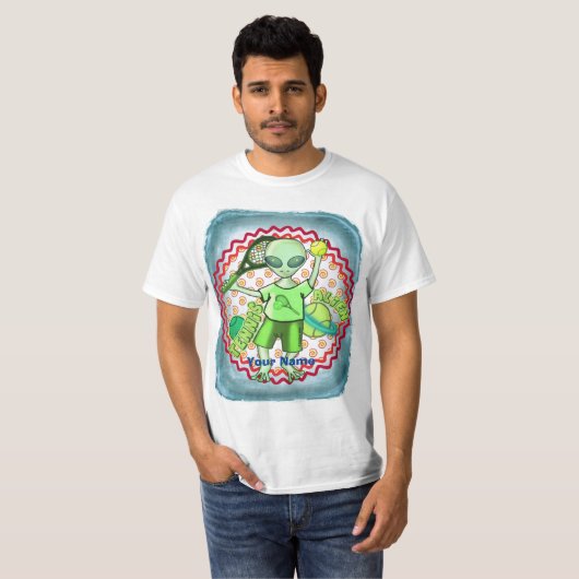 Alien Tennis T-Shirt (Voorkant volledig)