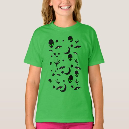 Alien Thed Pattern T-shirt (Voorkant)