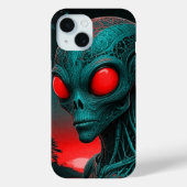 Alien thema iPhone 15 telefoonhoesje Case-Mate iPhone Case (Achterkant)