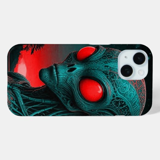 Alien thema iPhone 15 telefoonhoesje Case-Mate iPhone Case (Achterkant (horizontaal))
