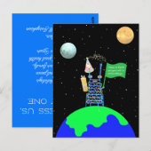 Alien thema kerst briefkaart door Jo Afbeeldingen (Voorkant / Achterkant)