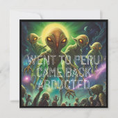 Alien Thema Verjaardagsfeestje Uitnodigen Kaart (Voorkant)