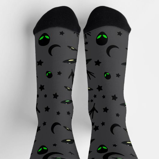 Alien Themed Pattern Sokken (Top)