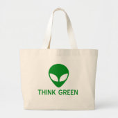 Alien Think Green Canvas tas (Voorkant)