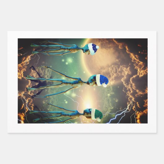 Alien Three Kings Wrapping Paper Sheet (Voorkant 2)