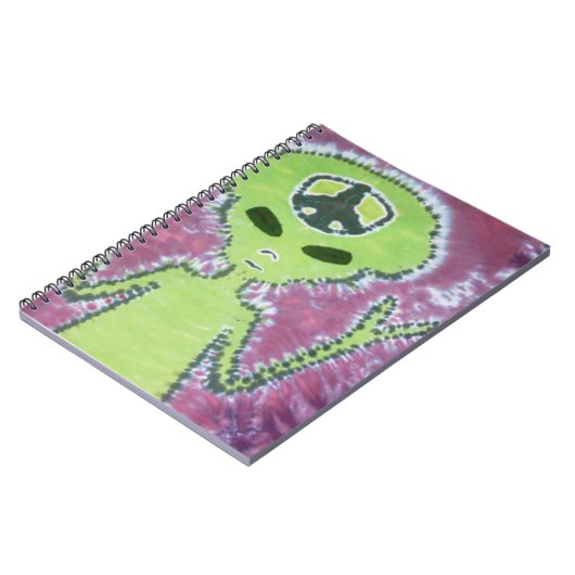 Alien Tie Dye Notitieboek (Linkerzijde)