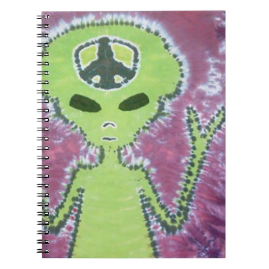 Alien Tie Dye Notitieboek (Voorkant)