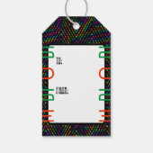 Alien Tie Dye Space Aangepaste Gift Labels Cadeaulabel (Achterkant)