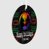 Alien Tie Dye Space Aangepaste Kerstversiering Ornament (voorkant)