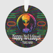 Alien Tie Dye Space Aangepaste Kerstversiering Ornament (voorkant)