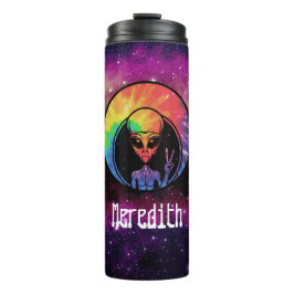 Alien Tie Dye Space Aangepaste Thermische Tumbler Thermosbeker