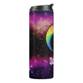 Alien Tie Dye Space Aangepaste Thermische Tumbler Thermosbeker (Gedraaid links)