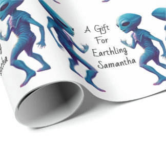 Alien to Earthling gepersonaliseerde cadeauverpakk Cadeaupapier