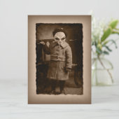  Alien Toddler Halloween Party Kaart (Staand voorkant)