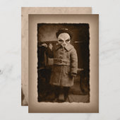  Alien Toddler Halloween Party Kaart (Voorkant / Achterkant)